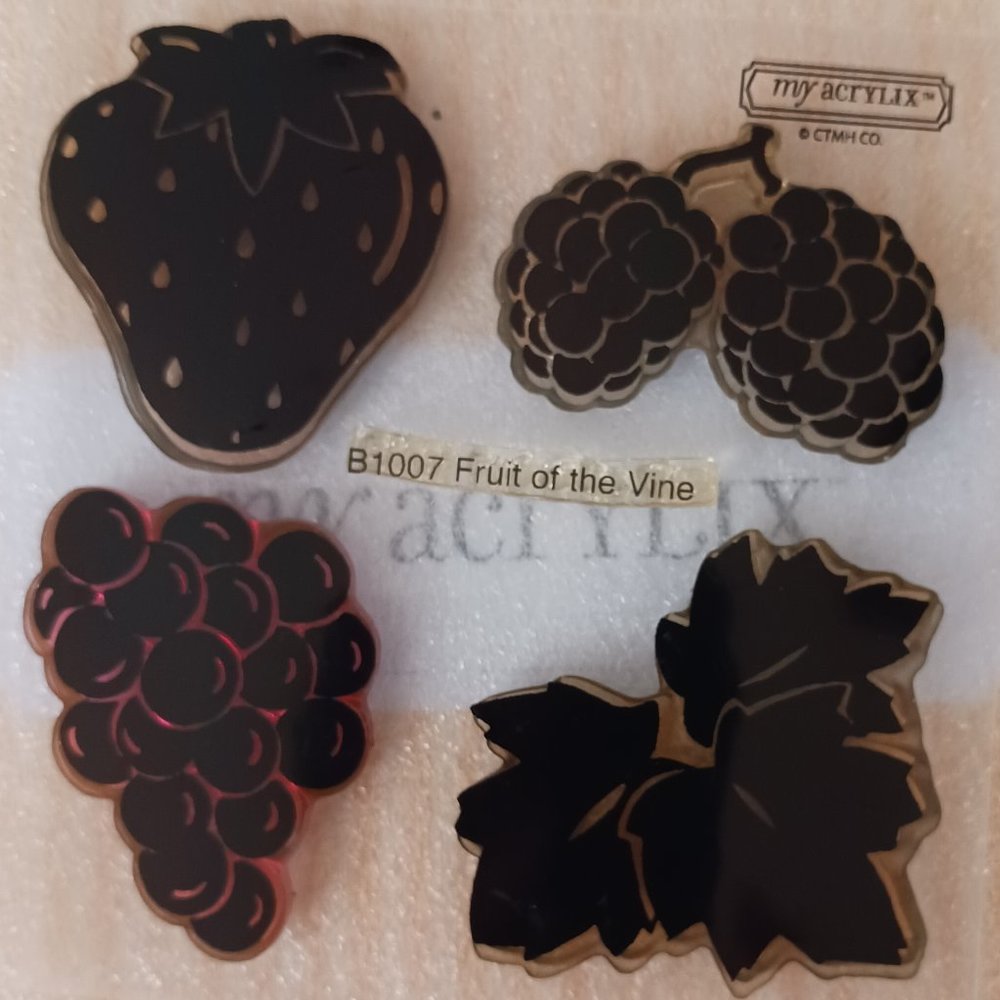 Fruit of the vines acrylic stamp set
